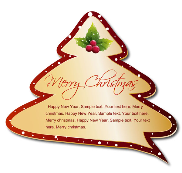 free vector Christmas tree tags vector